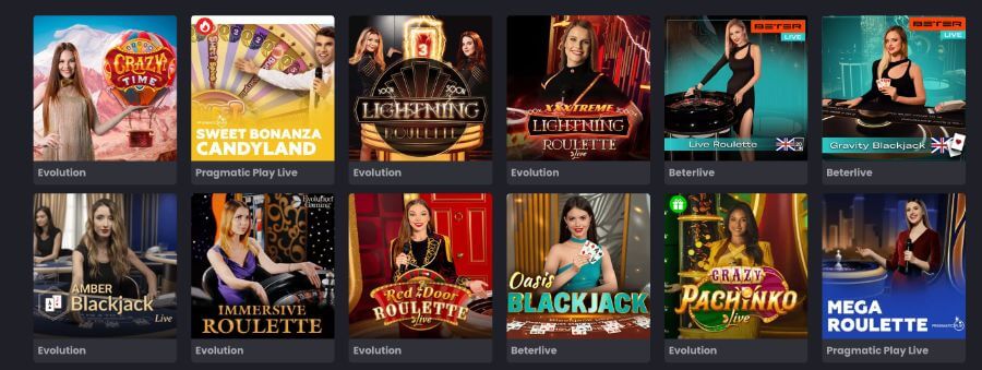 Asino live games library