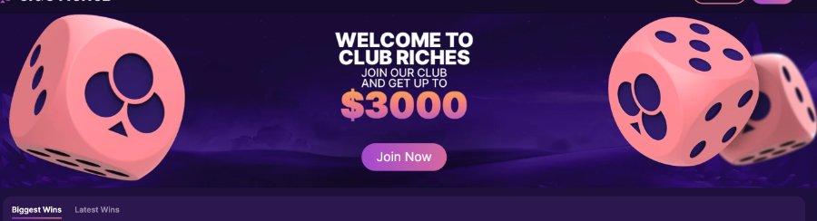 Club Riches welcome offer