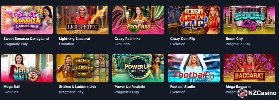 Game shows at Casinobet