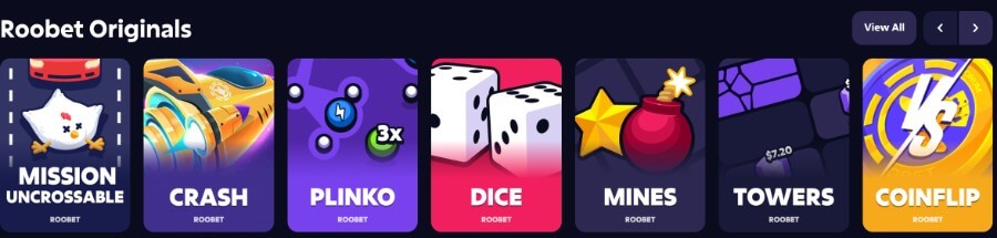 Roobet exclusive games