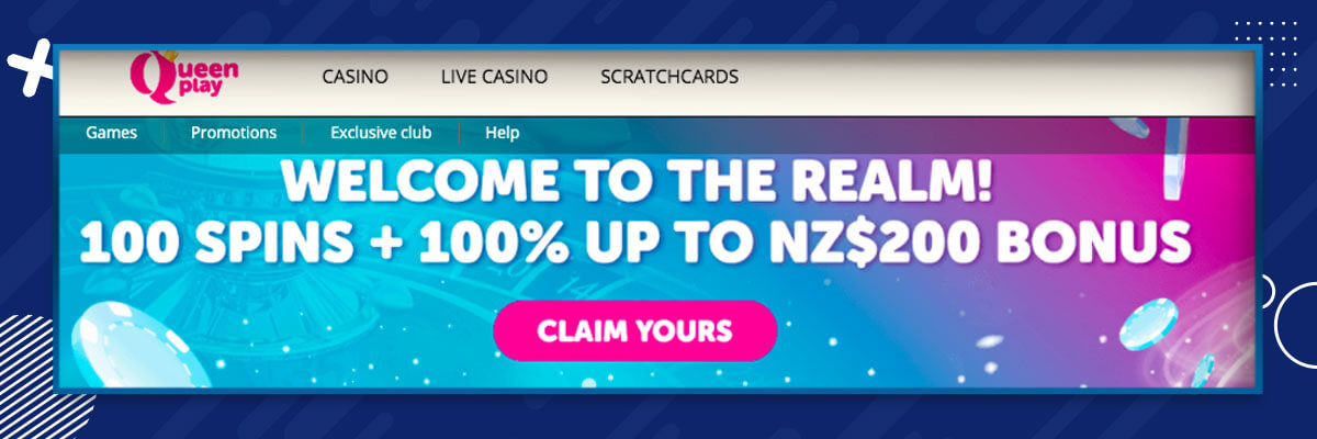 Queenplay Casino Bonus NZ